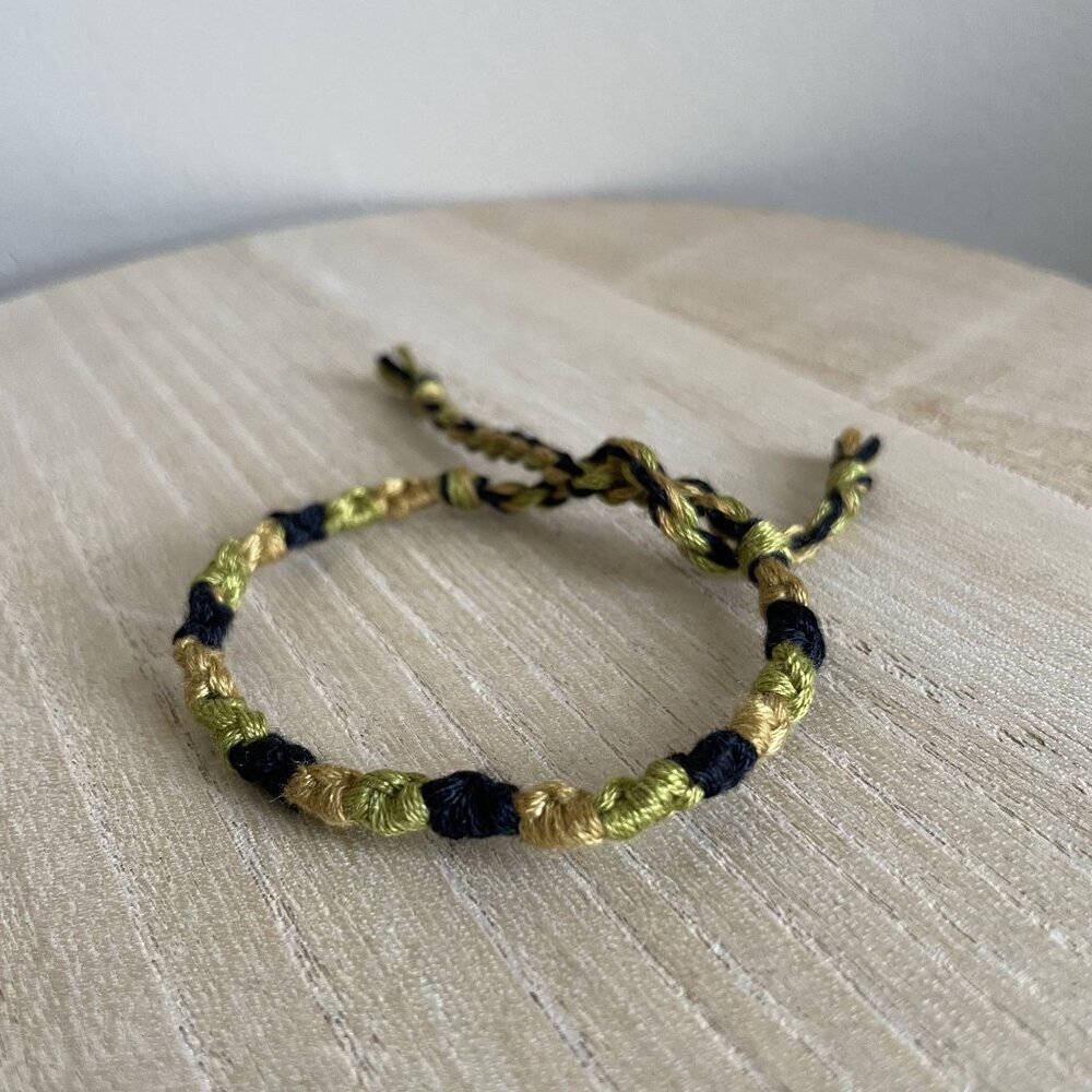 Marisa Bracelet, anklet, trendy, comfortable, tie, embroidery thread, woven, gif